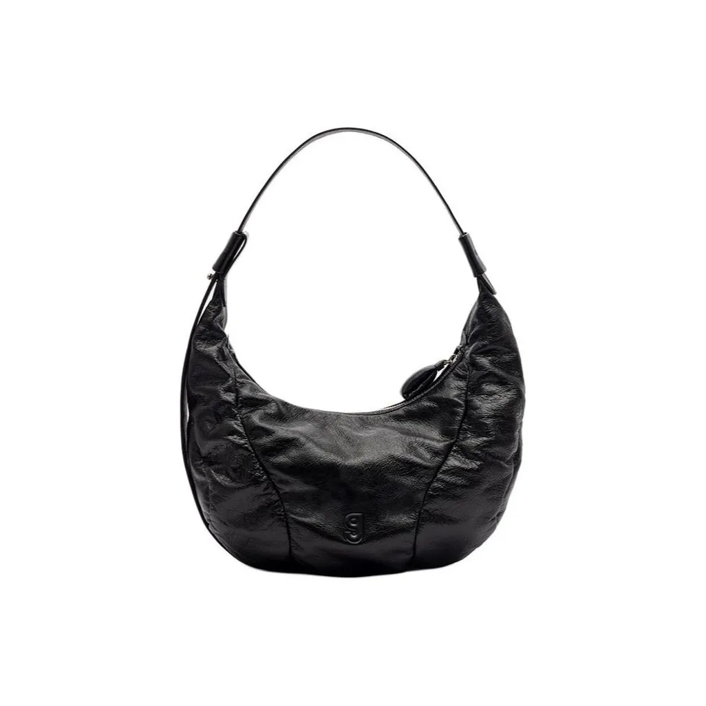 KUNOGIGI Баскетбольная сумка из коровьей кожи сумка через плечо среднего размера женская черная белая коричневая серая