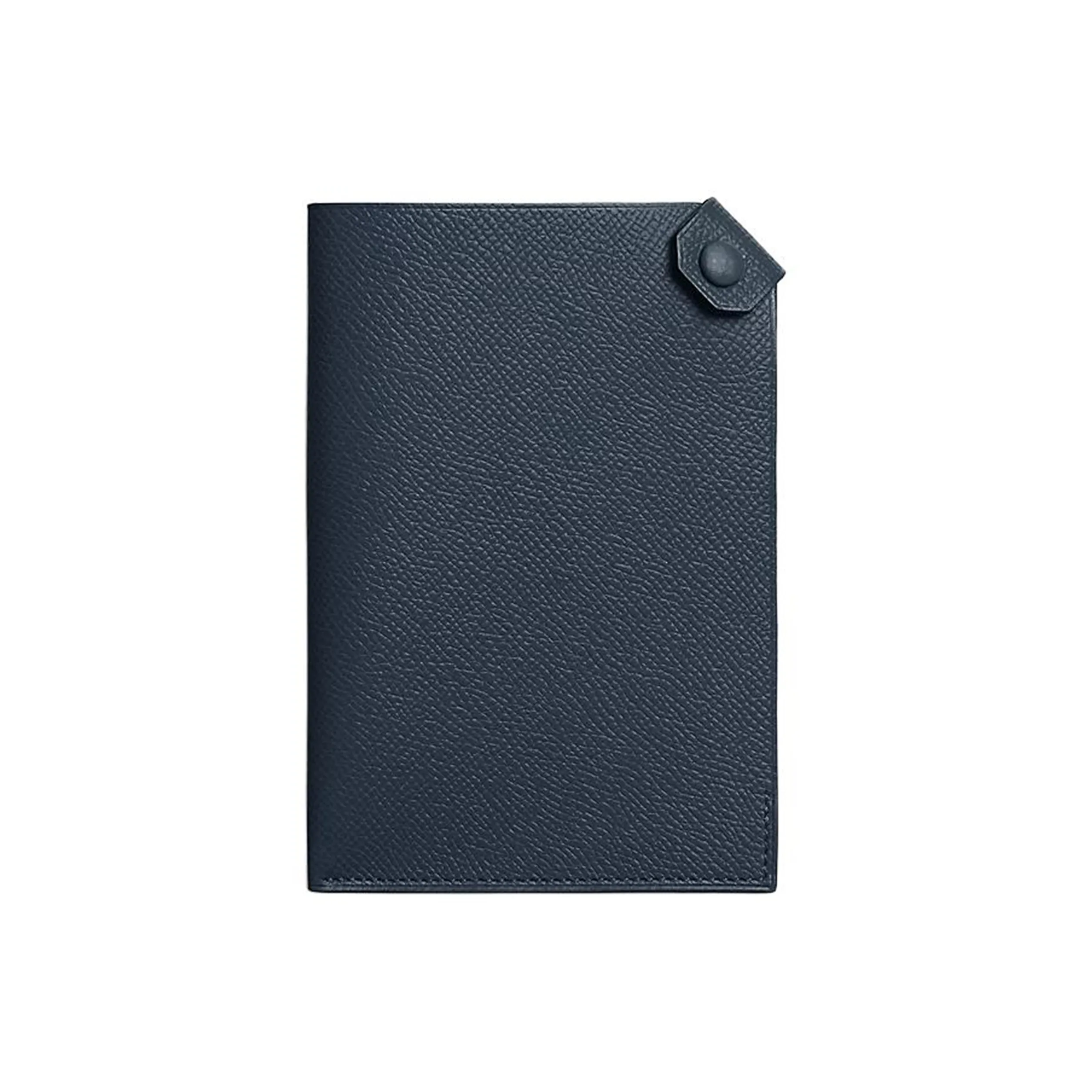 HERMES Tarmac Epsom Calfskin Passport Holder Small Size Women's 27 Naturel Deep Sea Blue