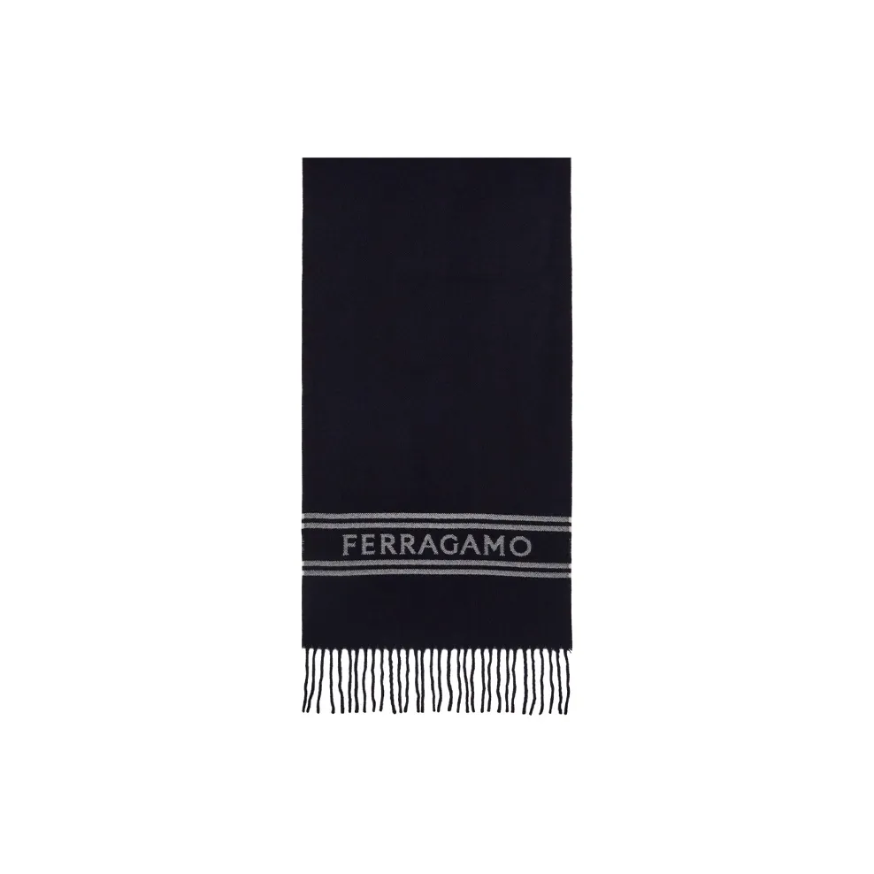 Ferragamo Вязаные шарфы Мужской Морской синий