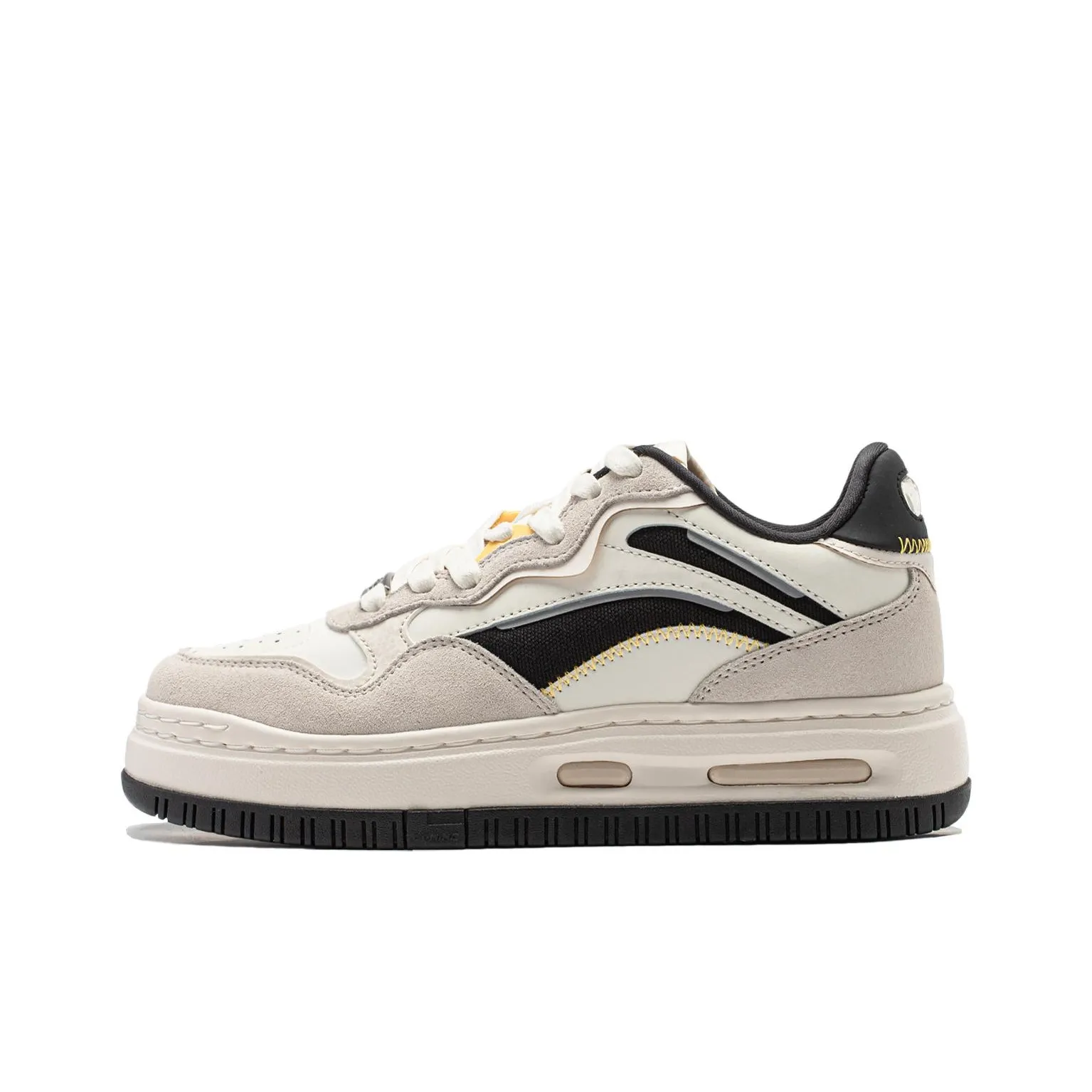 LiNing Future C1 Slip Resistant Cushioning Wear Resistant Support Low Top Skateboard Shoes Women's White Black