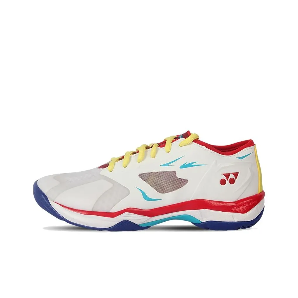 YONEX Амортизирующая стелька поддержка легкий низкий топ обувь для бадминтона мужская белый и красный