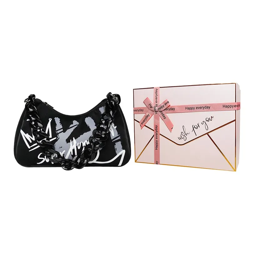 Kenghua Village PU Shoulder Bag Portable Crossbody Bag Shoulder Bag Regular Women's Black