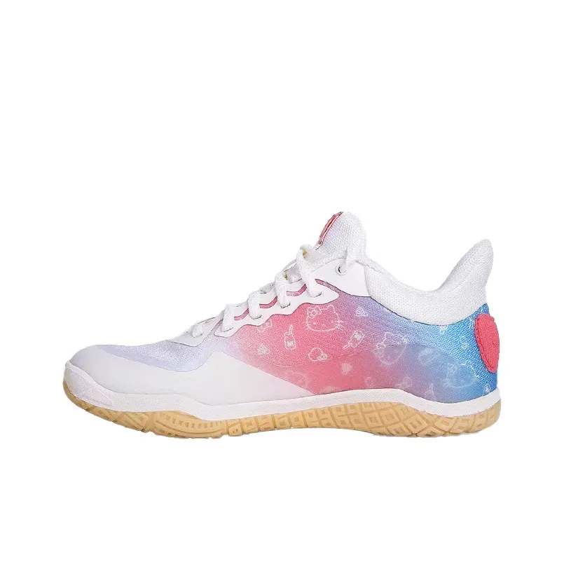 VICTOR HELLO KITTY Cushioned Slip Resistant Coverage Low Top Badminton Shoes Unisex White Size 38