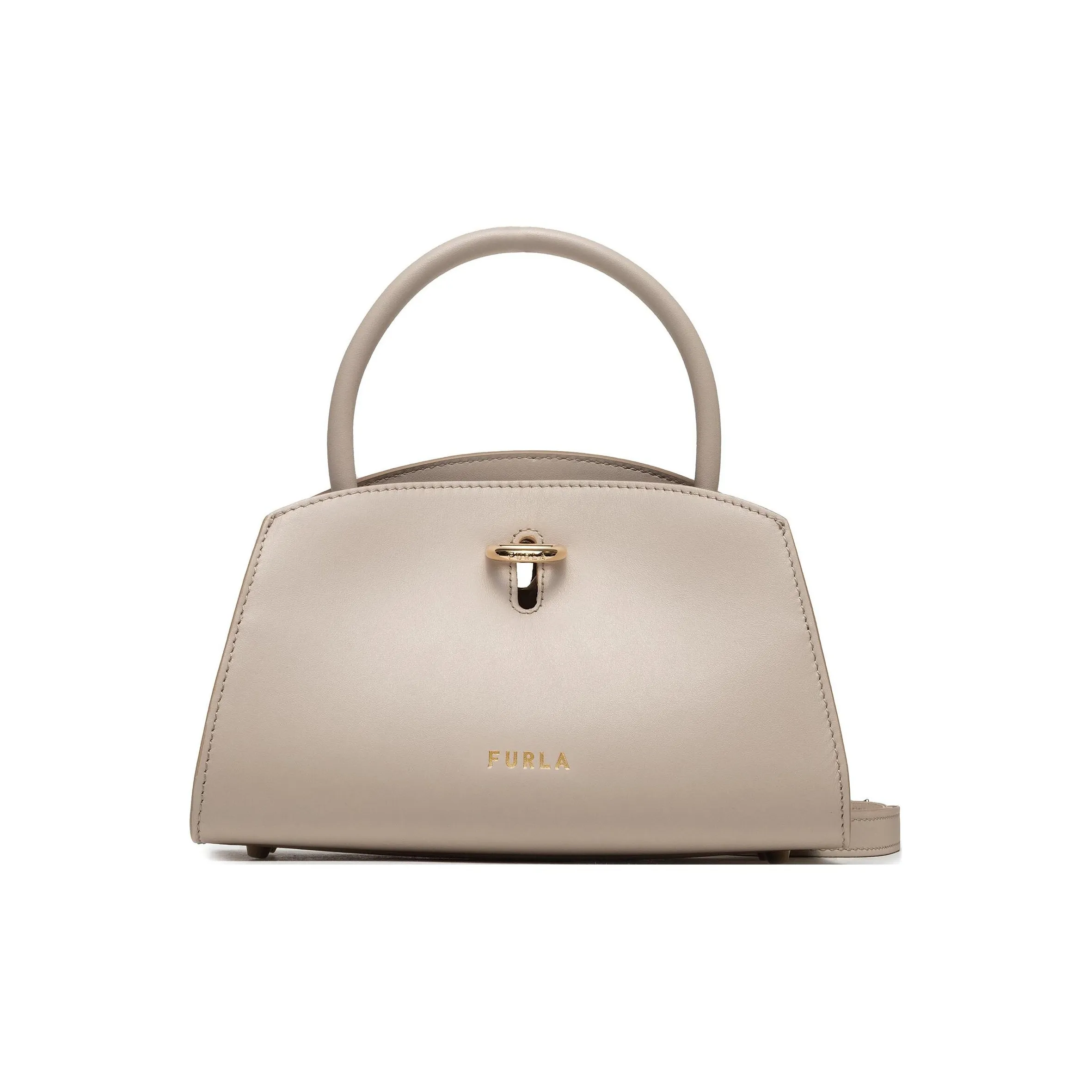 Furla Grain Calfskin Crossbody Bag, Shoulder Bag, Handbag Mini Women's Light Umber
