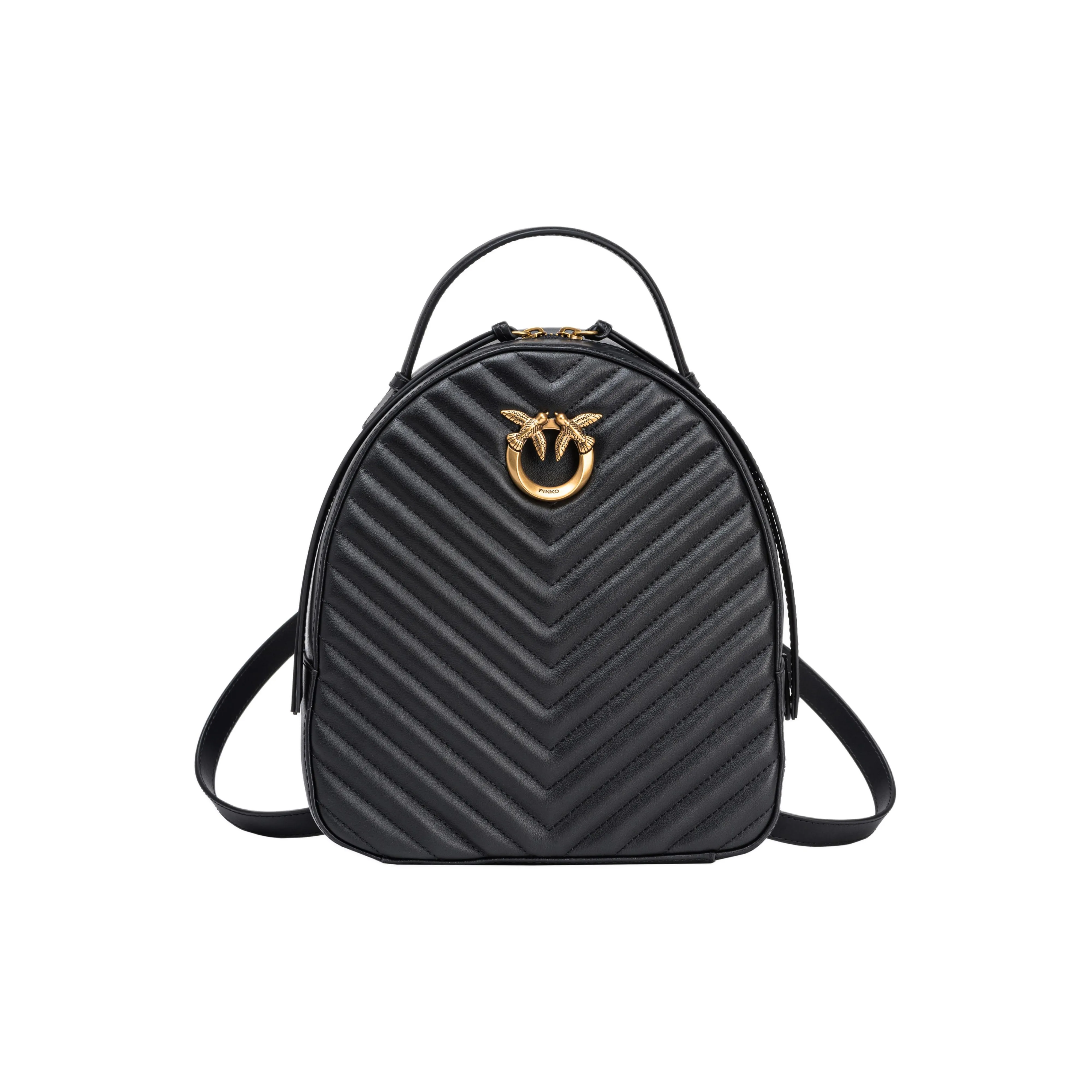 PINKO Рюкзак из коровьей кожи женский черный