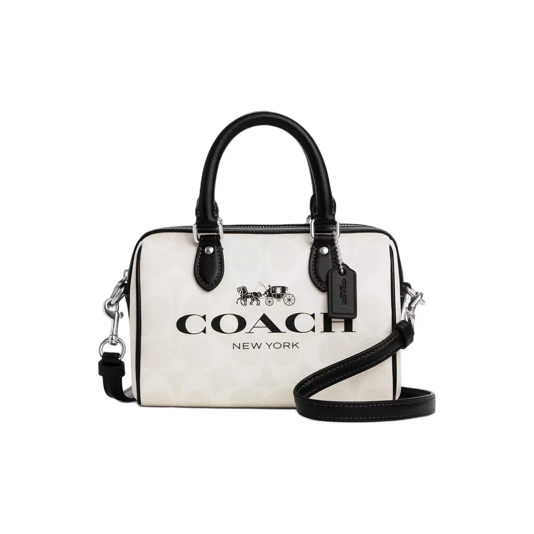 COACH Rowan Coated Canvas Handbag, Shoulder Bag, Crossbody Bag Mini Women's