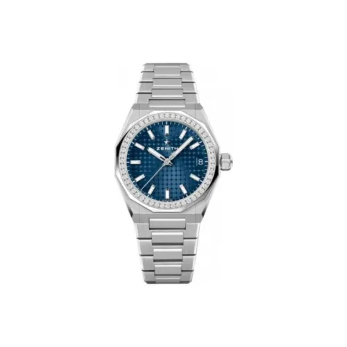 ZENITH Автоматический Механический Movement Женские Часы 36mm*10,35mm Синий