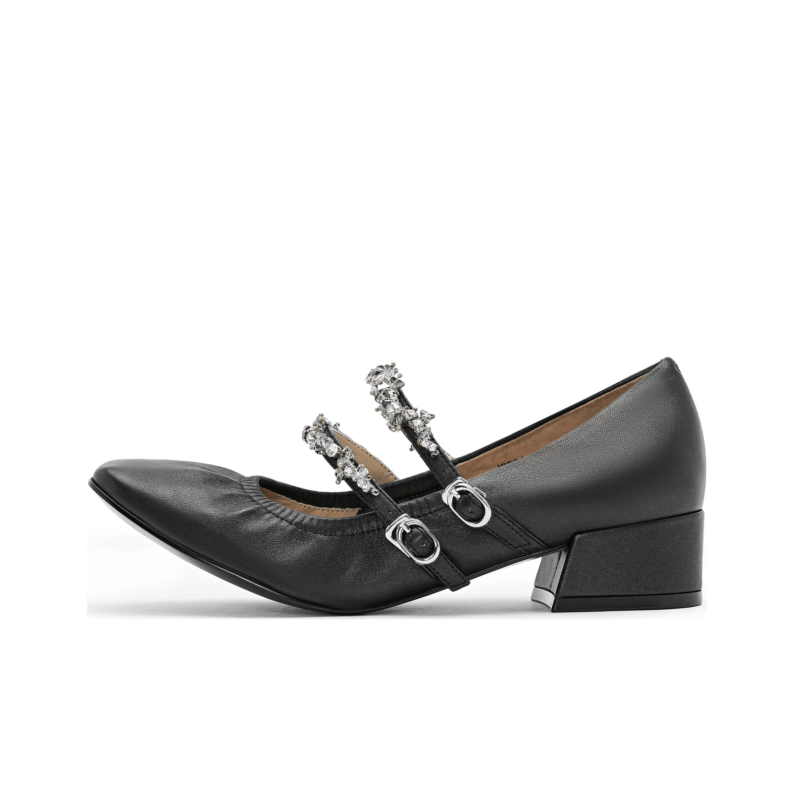 Joypeace Silver Wing Девичий Грубый каблук Туфли Мэри Джейн 3 см Женские