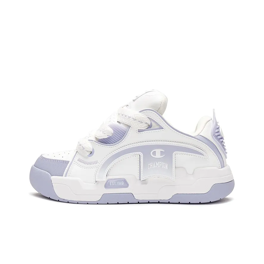 Champion Low Top Skateboard Shoes Women's Gray Purple