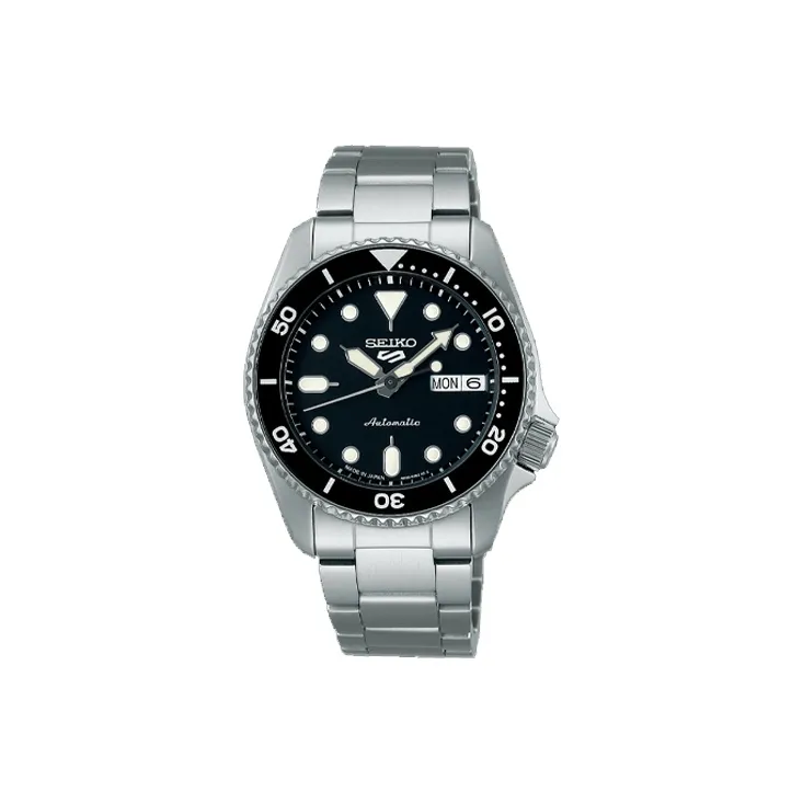 SEIKO Automatic Mechanical Movement Stainless Steel Strap Watch 38mm Men's Watches Black Dial SRPK29K1
