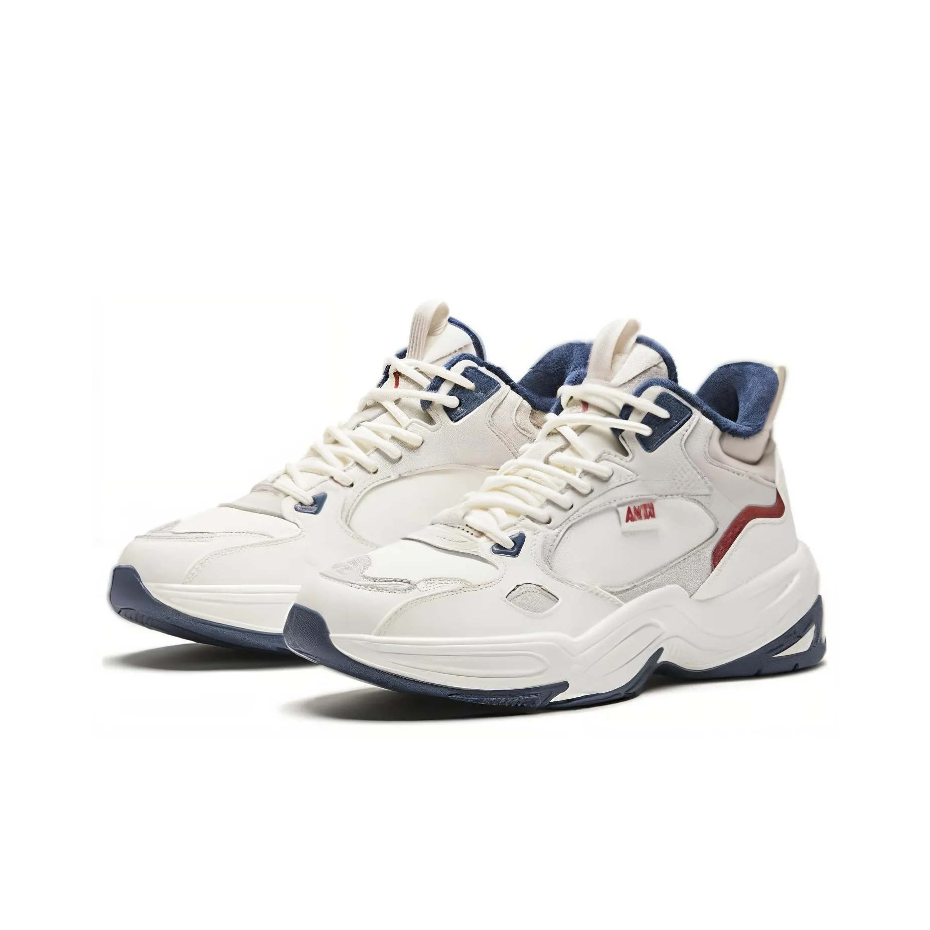 ANTA Амортизация Износостойкий Высокий Топ Casual Женский Белый Серый