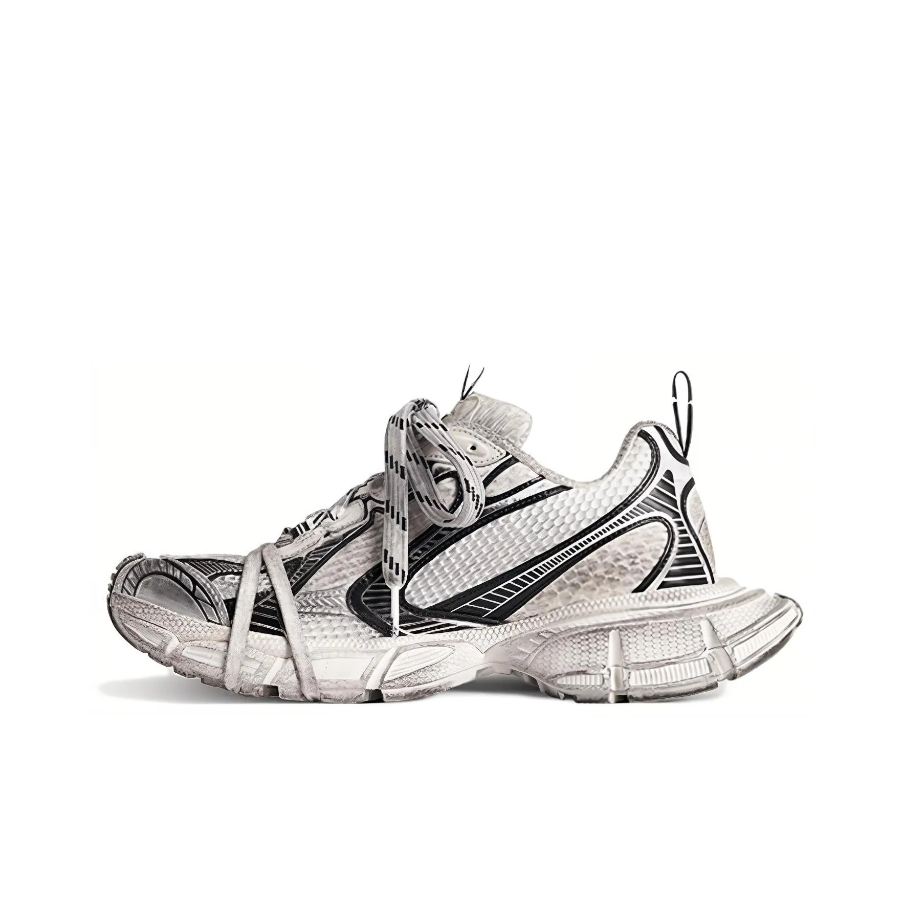 Balenciaga 3XL Sneakers 'White And Black Mesh And Polyurethane' Women's