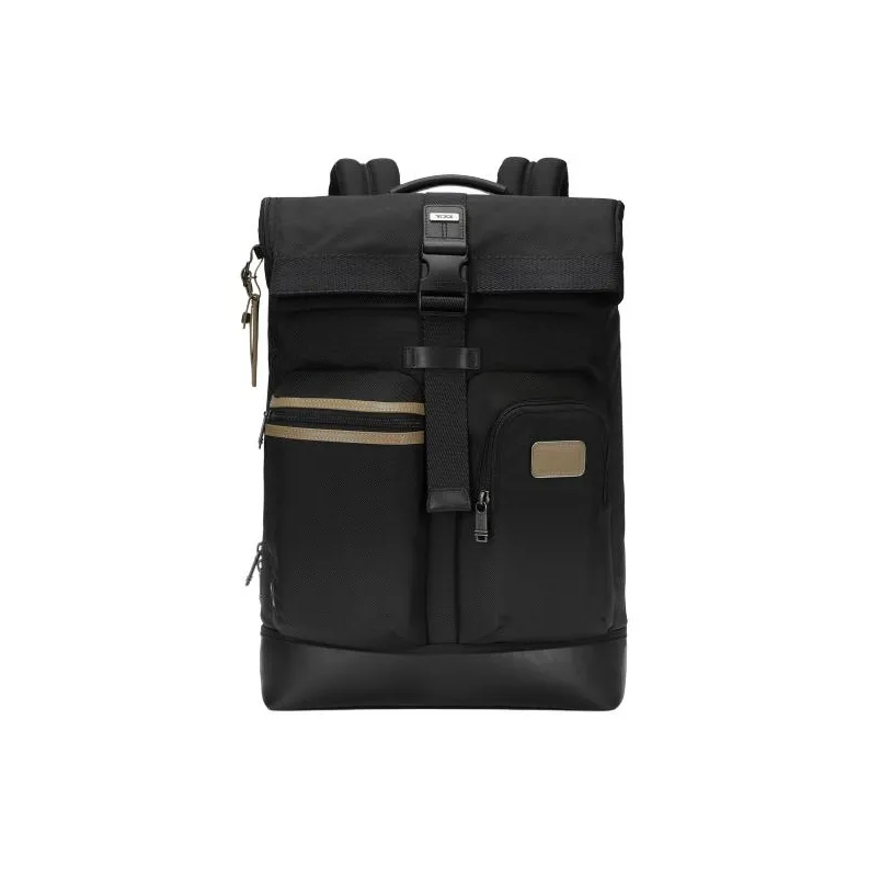 TUMI Nylon Backpack Medium Men's Black & Khaki