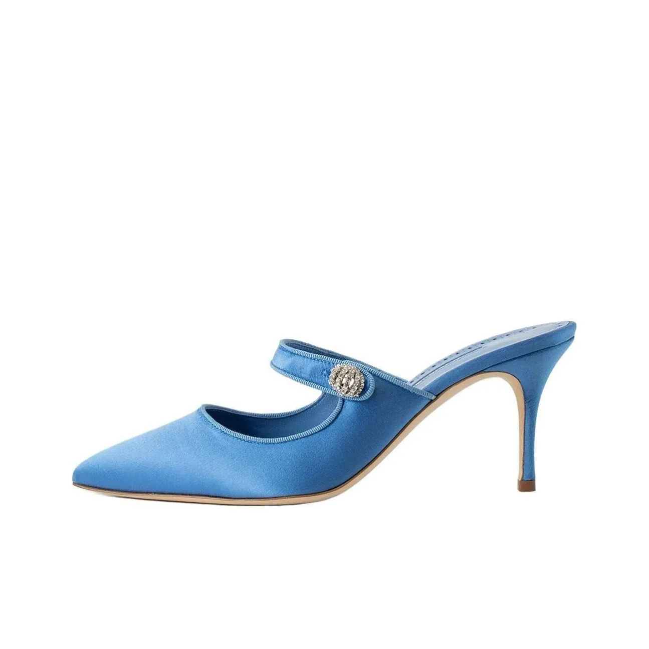 MANOLO BLAHNIK Quick Dry Slippers 7cm Women's Blue