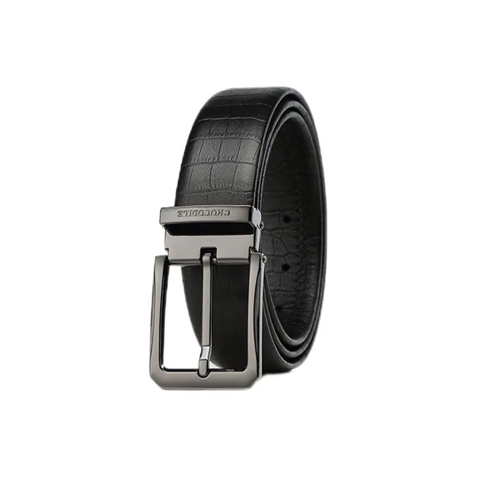 Крокодил Рыбка Цветочный Бизнес Шпилька Коровья кожа Ремни Мужской 3,4CM