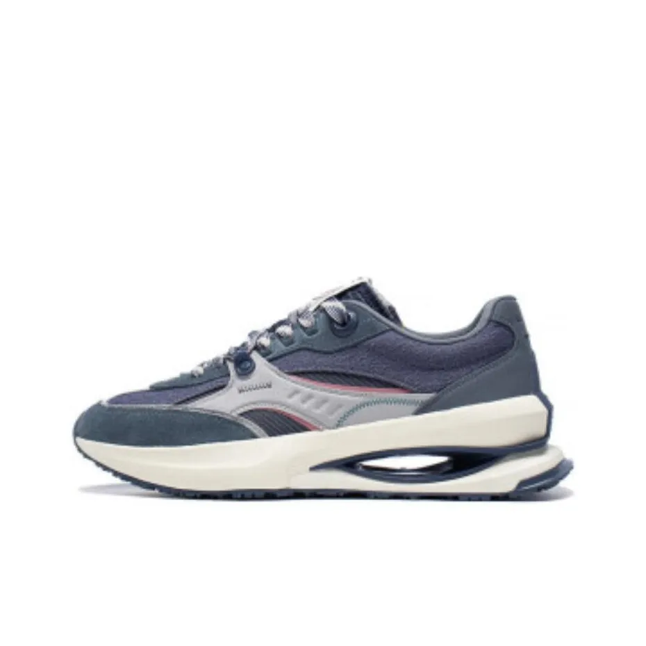 LINING 92 Shadow Амортизация Поддержка Устойчивость к истиранию Низ Резистентный Низкий Топ Повседневный Мужской Серый Синий