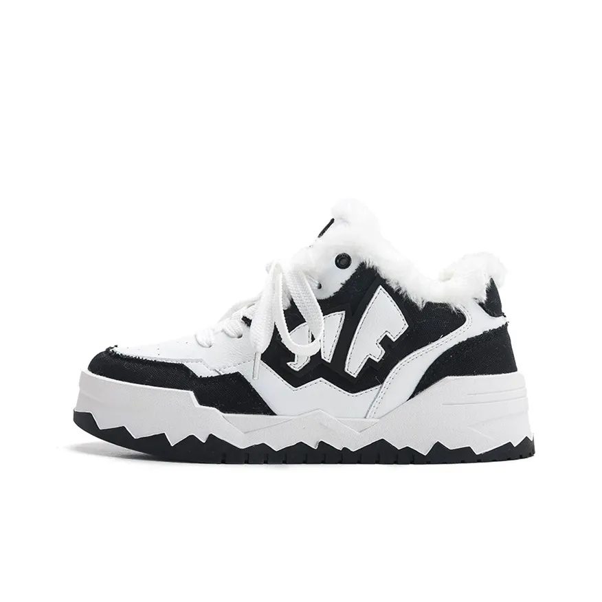 Jifffly Термический Slip-Resistant Устойчивый к Износу Увеличивающие Высоту Низкие Кроссовки для Скейтбординга Унисекс Черные