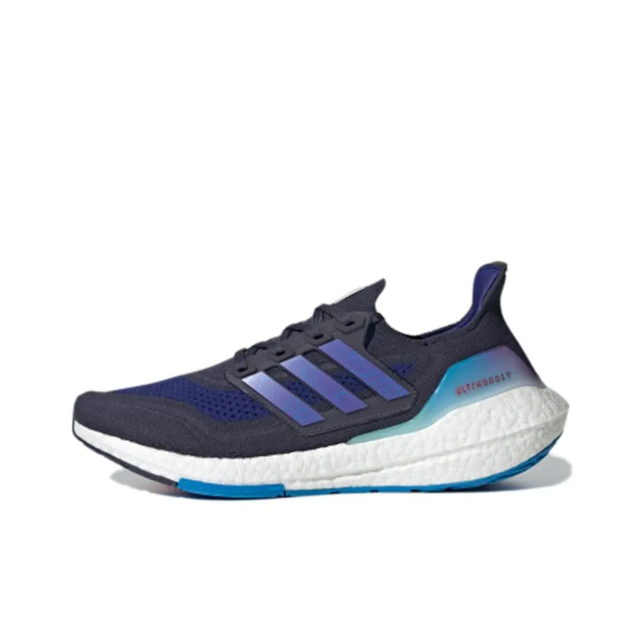 Adidas ULT Slip-resistant Abrasion-resistant Low Top Boost Casual Running Shoes Unisex Dark Blue White Adidas ULT Противоскользящий Устойчивый к истиранию Низкий Топ Boost Повседневные Беговые Кроссовки Унисекс Темно-синий Белый