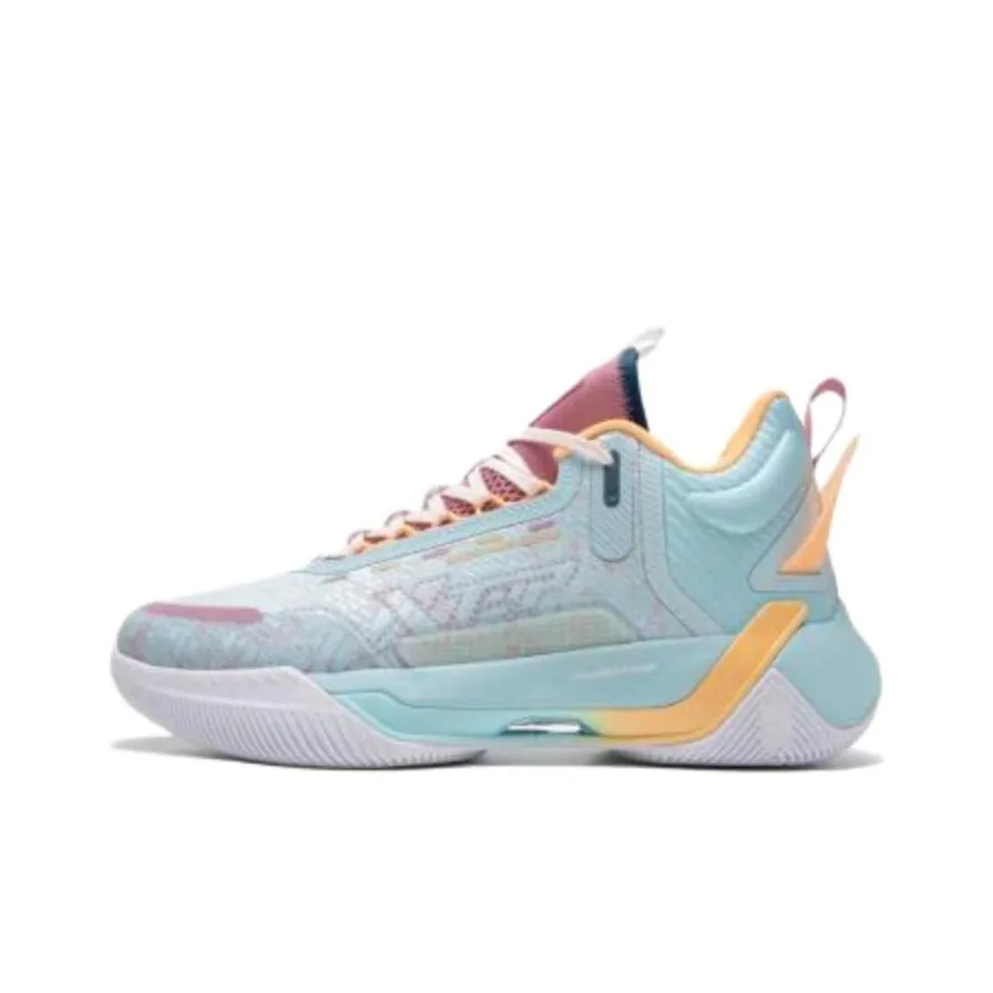 XTEP Levitation 6 Cushioning Anti-Slip Wear-Resistant Breathability Mid-Top Basketball Shoes Men's Blue Pink