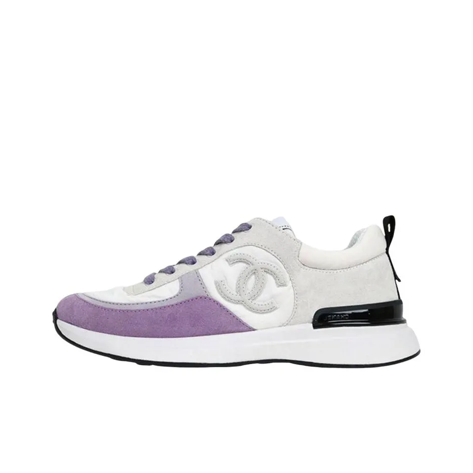 CHANEL Low Top Athletic Shoes Women's Gray Purple