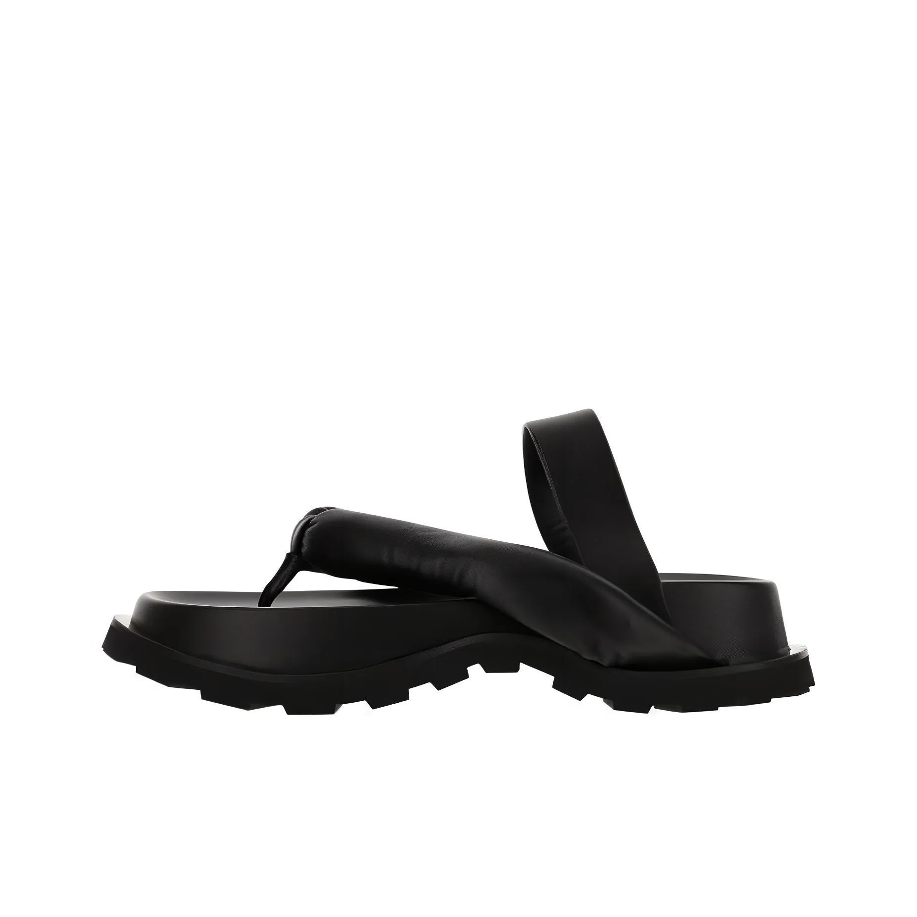 JIL SANDER Slip Resistant Flip Flops Women's Black