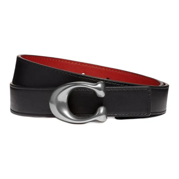 COACH Кожаные ремни Женские Черный Ширина 2,5CM