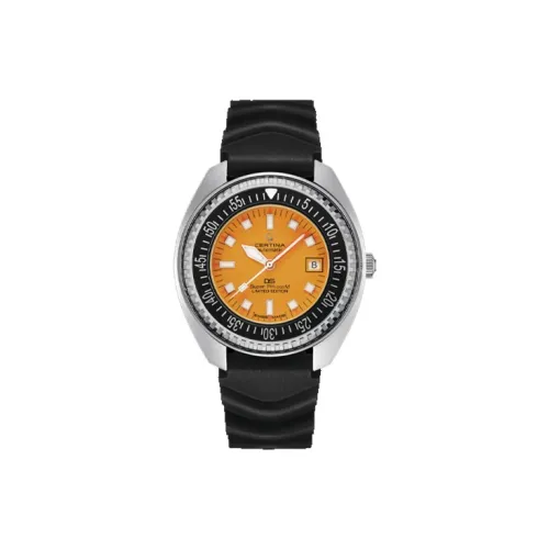 CERTINA Автоматический Механический Часы Мужские Movement 43,5 мм Апельсин
