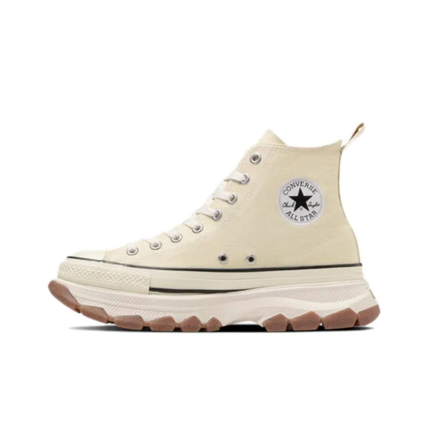 Конверс All Star Ⓡ TREKWAVE Z HI Устойчивые к истиранию Дышащие Высокие Кеды Унисекс Бежевые