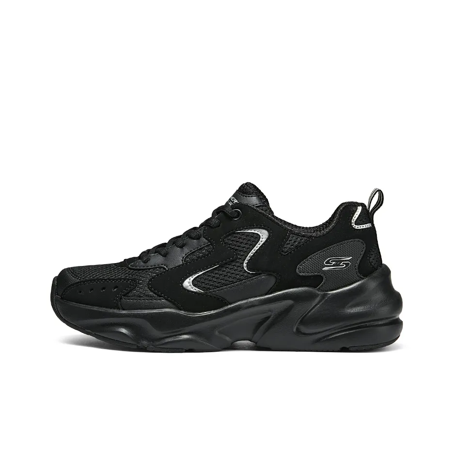 Skechers BOBS BAMINA 2 Cushioned Wear Resistant Breathable Low Top Chunky Sneakers Women's Black