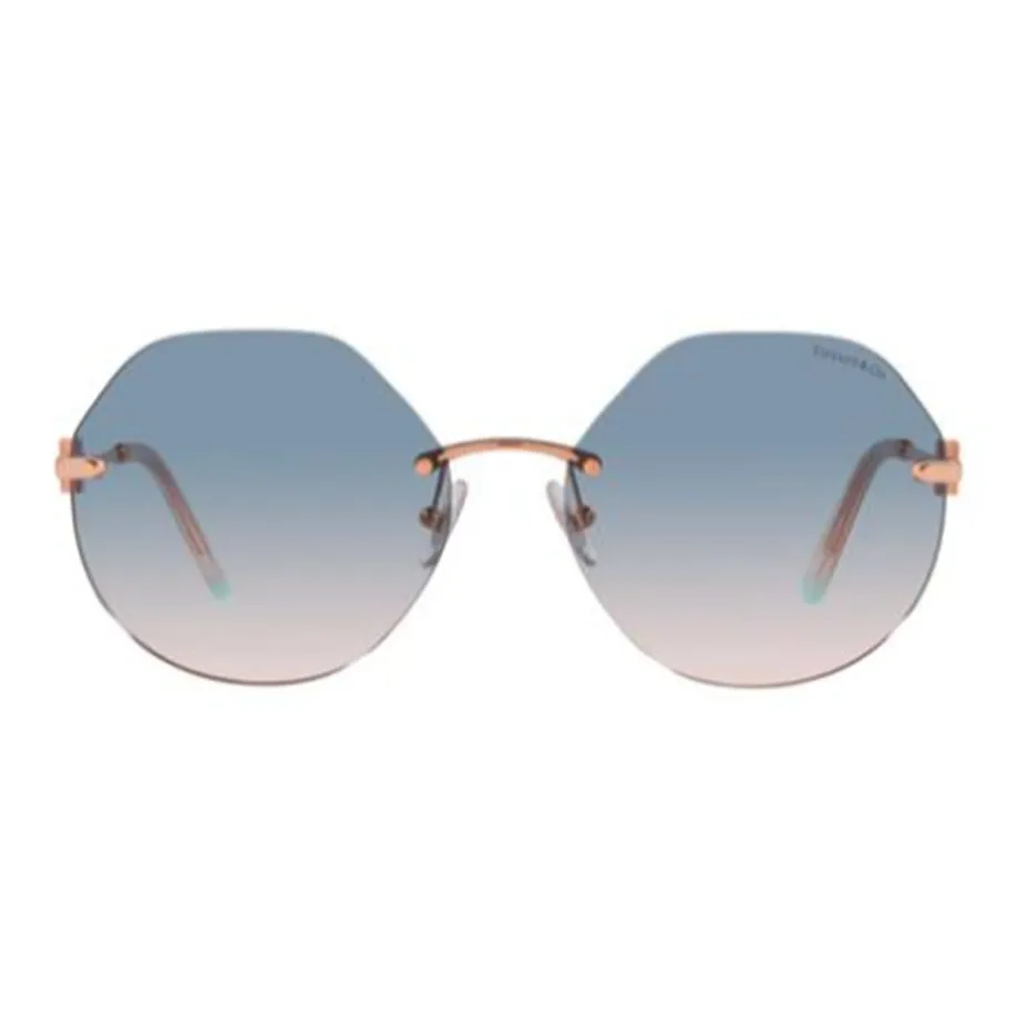 TIFFANY & CO. Rimless Gradient Round Sunglasses