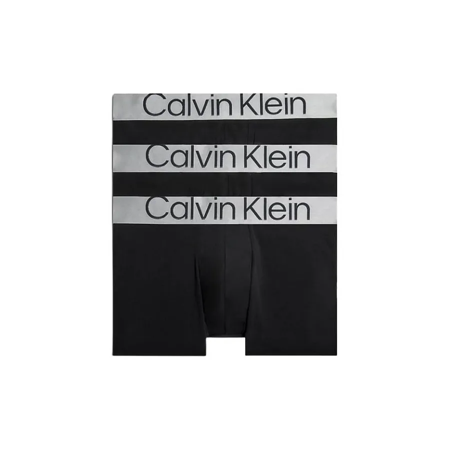 CALVIN KLEIN 3 Pack Trunks Steel Cotton Underpants Men's 3 Pack Black
