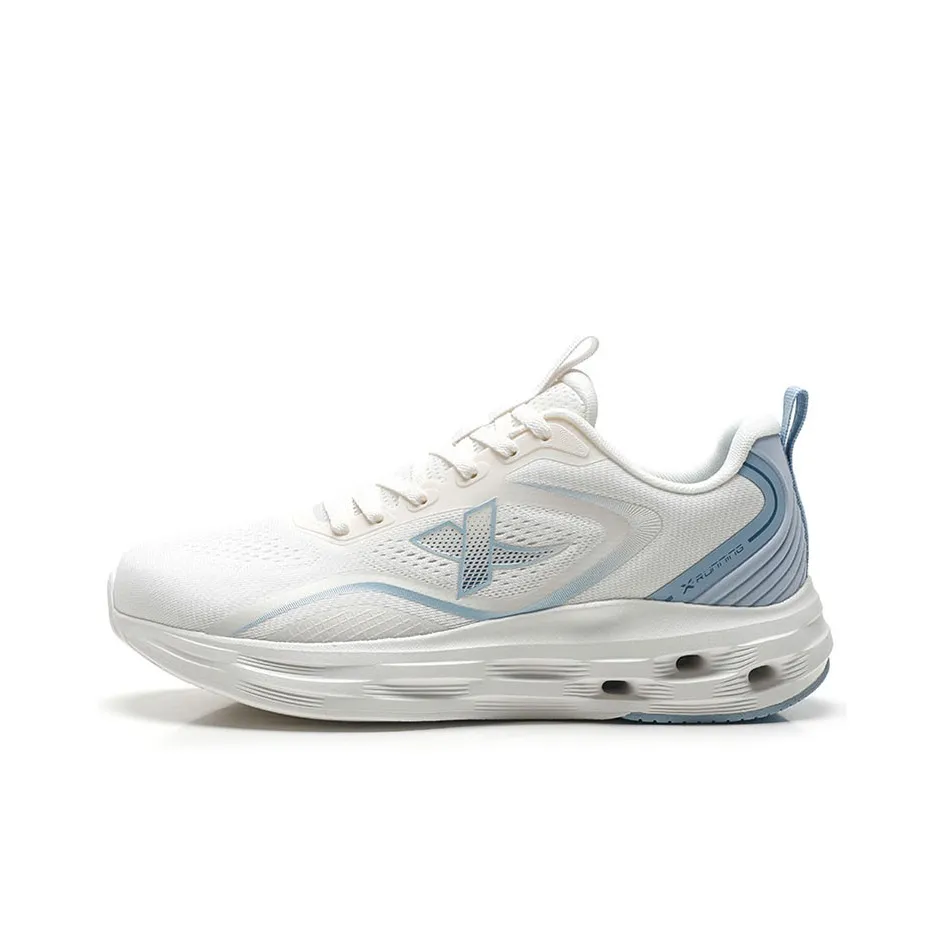 XTEP Cushioning Breathable Low-Top Running Shoes Men's Sail White/Evening Dusty Blue