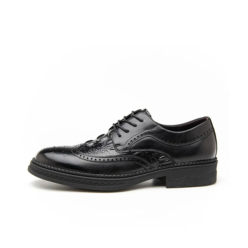 GZZ Dress Shoes Men's Low Top Black/Brown