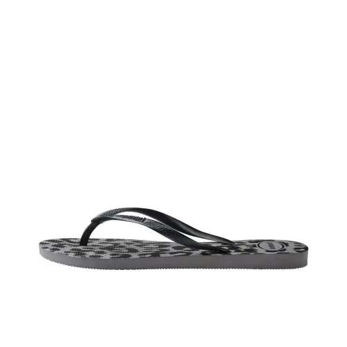 Havaianas Slim Animals Шлепанцы Серый Черный Женские