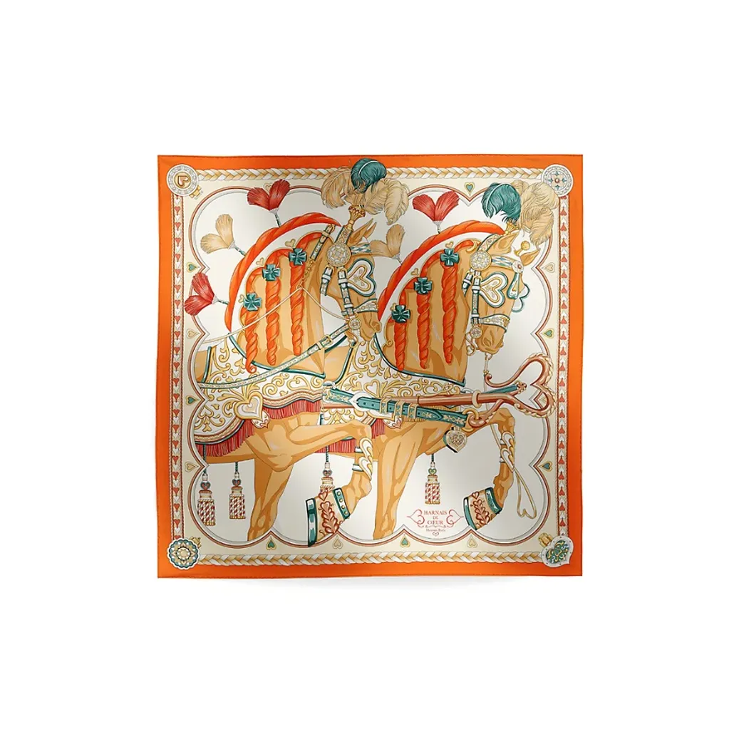 HERMES Silk Scarves Women's Multicolor