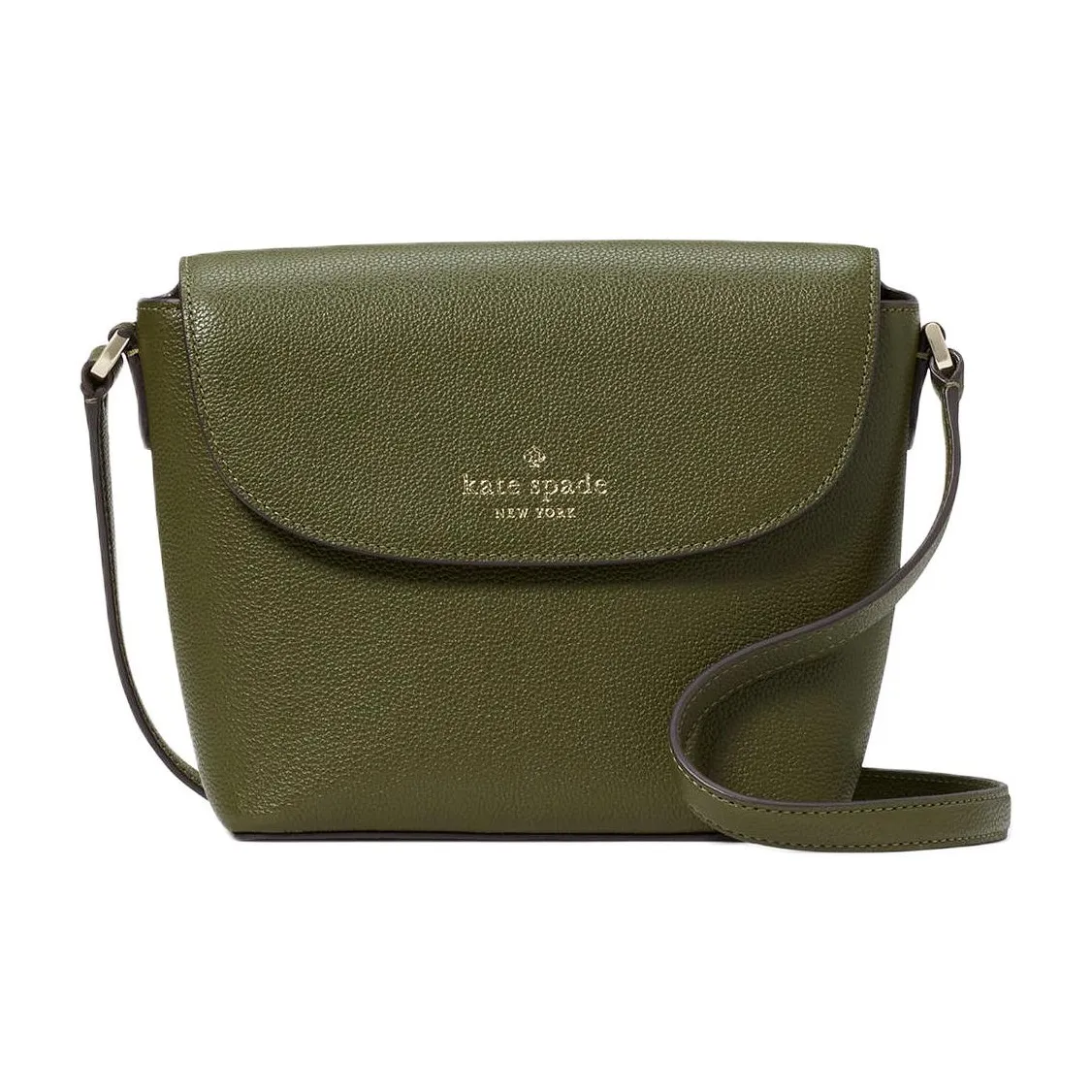 Kate Spade Litchi Grain Leather Shoulder Bag, Crossbody Bag Women's Magic Green