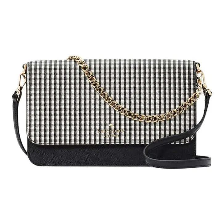 Kate Spade Saffiano Leather Shoulder Bag, Crossbody Bag Women's Black