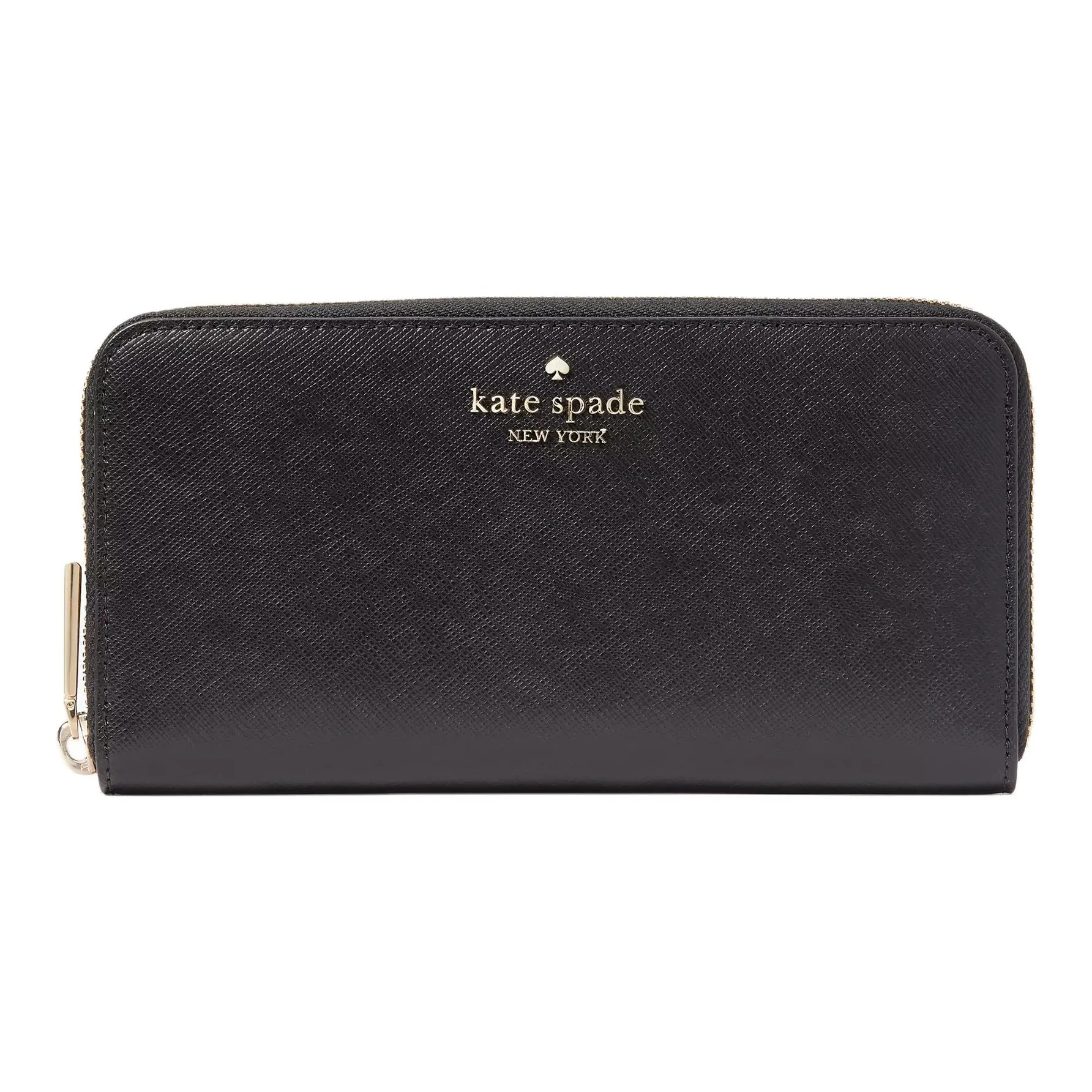 Kate Spade Cross Grain Leather Wallet Tubas Unisex Black