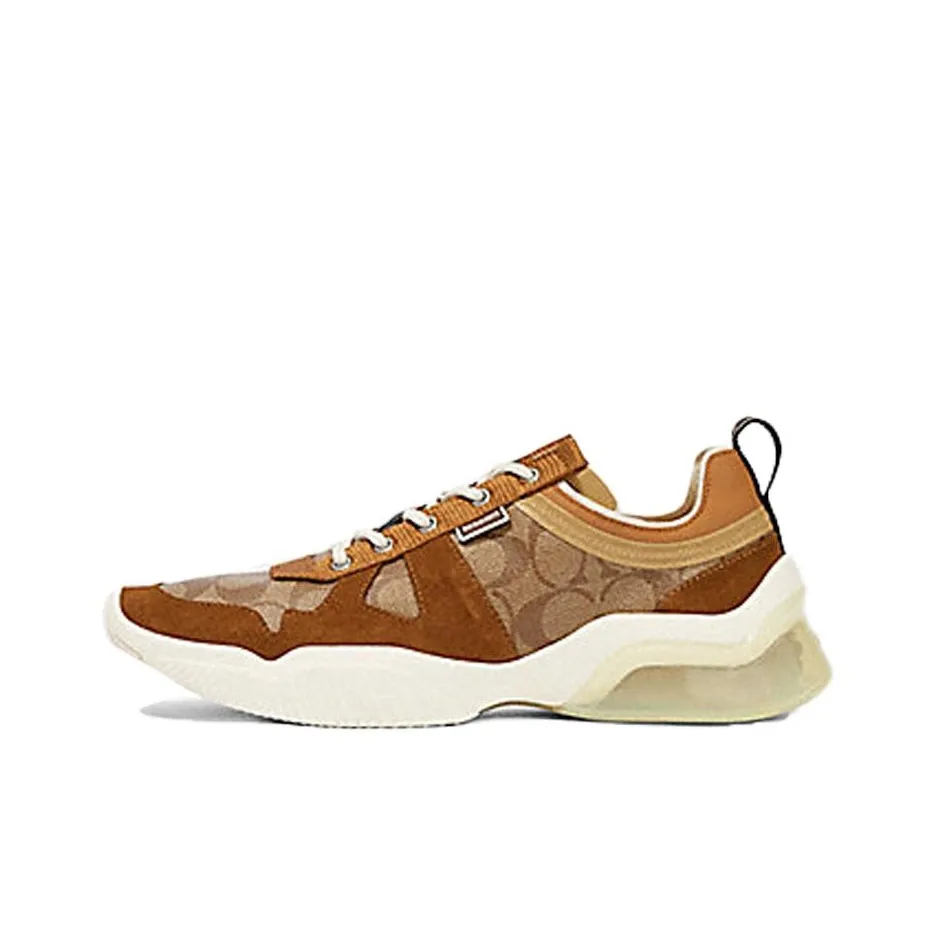 COACH CitySole Cushioning Slip Resistant Low Top Casual Shoes Men's Brown White