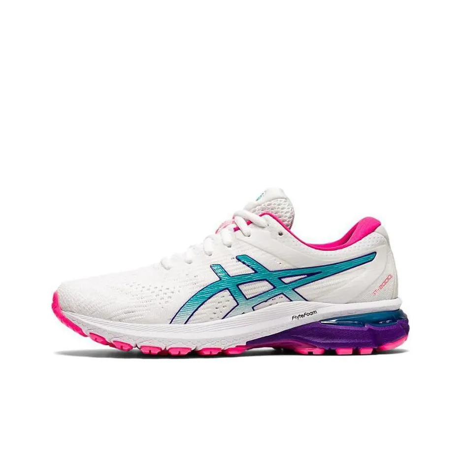Asics GT 2000 8 Low Топ Беговые кроссовки Женские Белый Фиолетовый