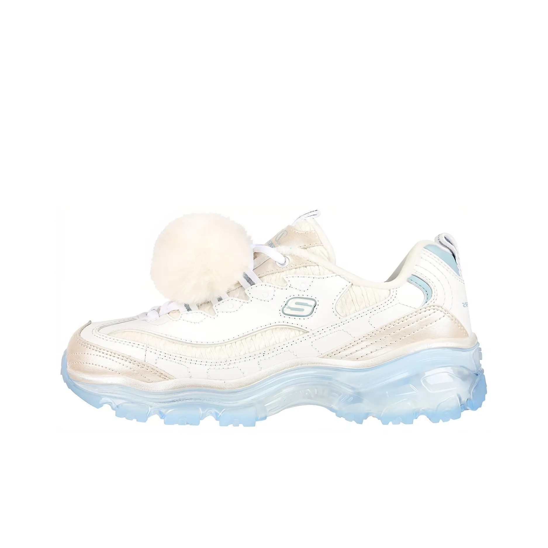 Skechers D'Lites Crystal Let It Snow 'White Light Blue' Women's