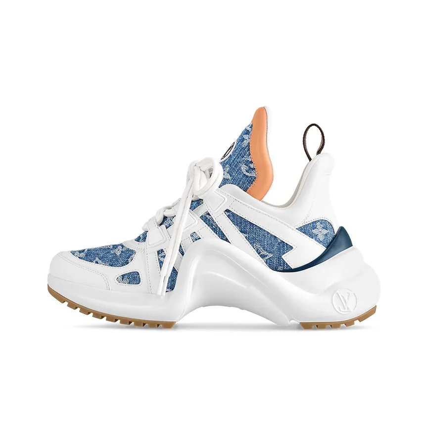 LOUIS VUITTON Archlight Low Top Casual Shoes Women's White Blue