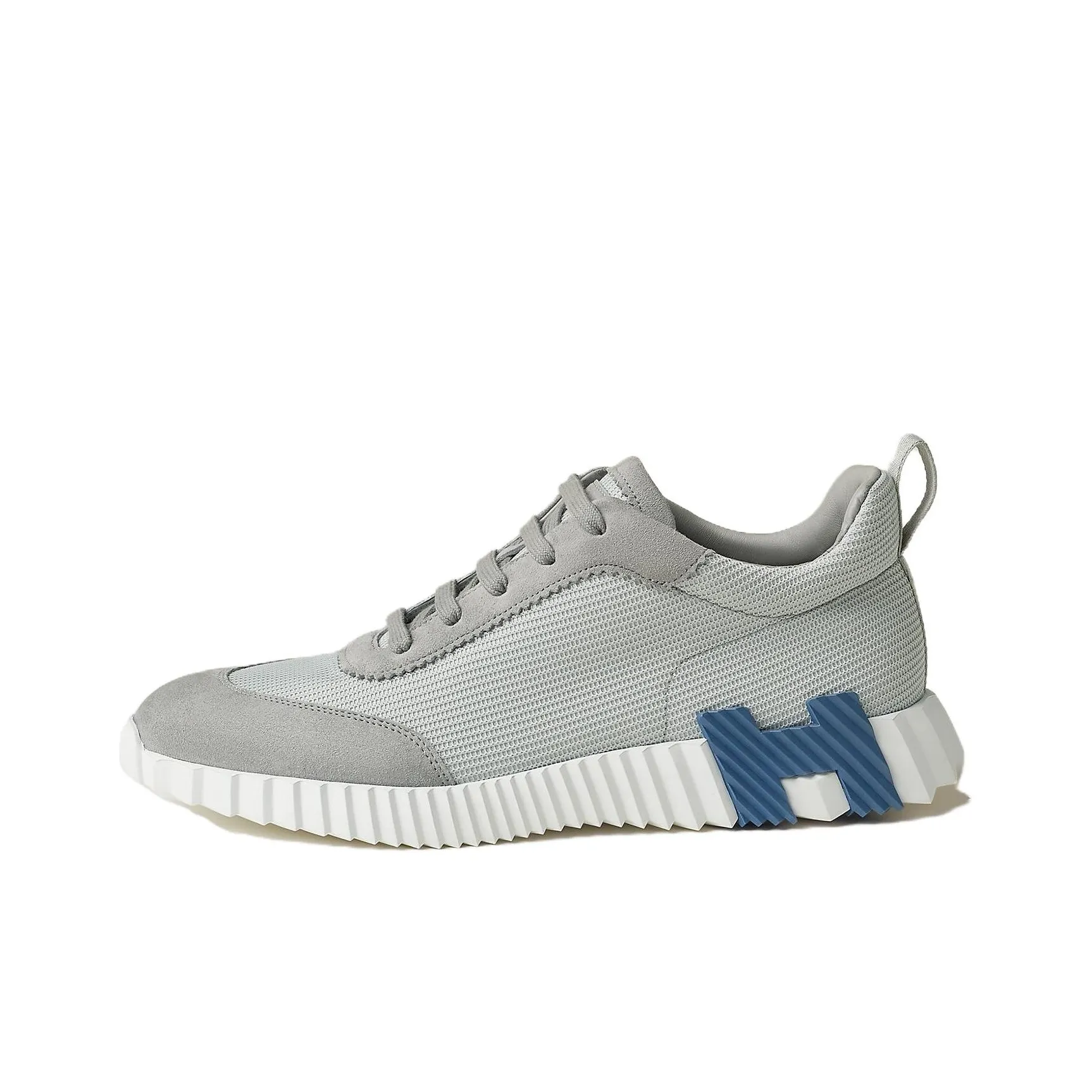 HERMES Bouncing Low Top Casual Shoes Men's Gray