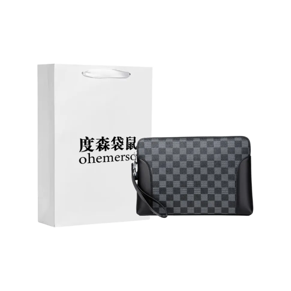 Dusen Kangaroo ПВХ Клатч Сумка Стандартная Унисекс Черный Коричневый