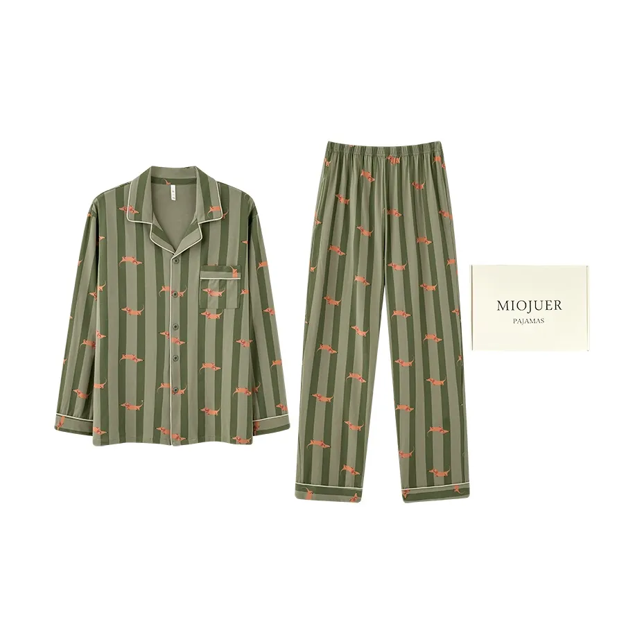 MIOJUER Pajama Set Men's Grass Green