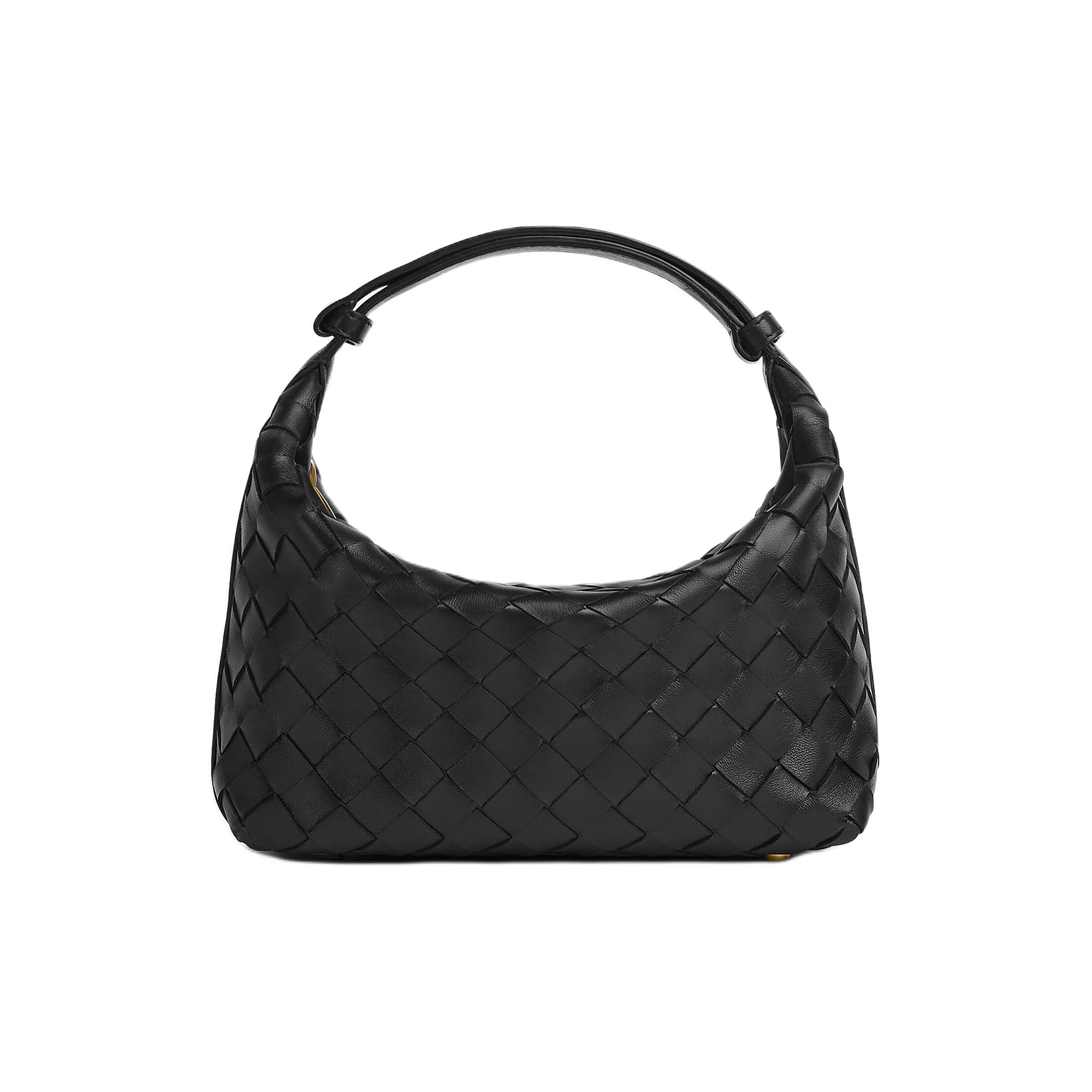 Bottega Veneta Cow Leather Handbag Shoulder Bag Women's Black