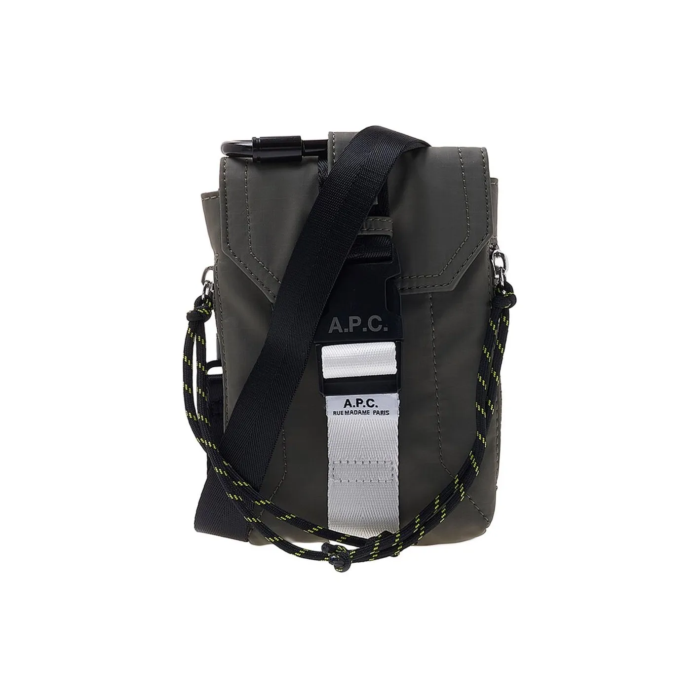 A.P.C. Joint Paragraph Нейлоновая Сумка через плечо Мужская Серая Зеленая