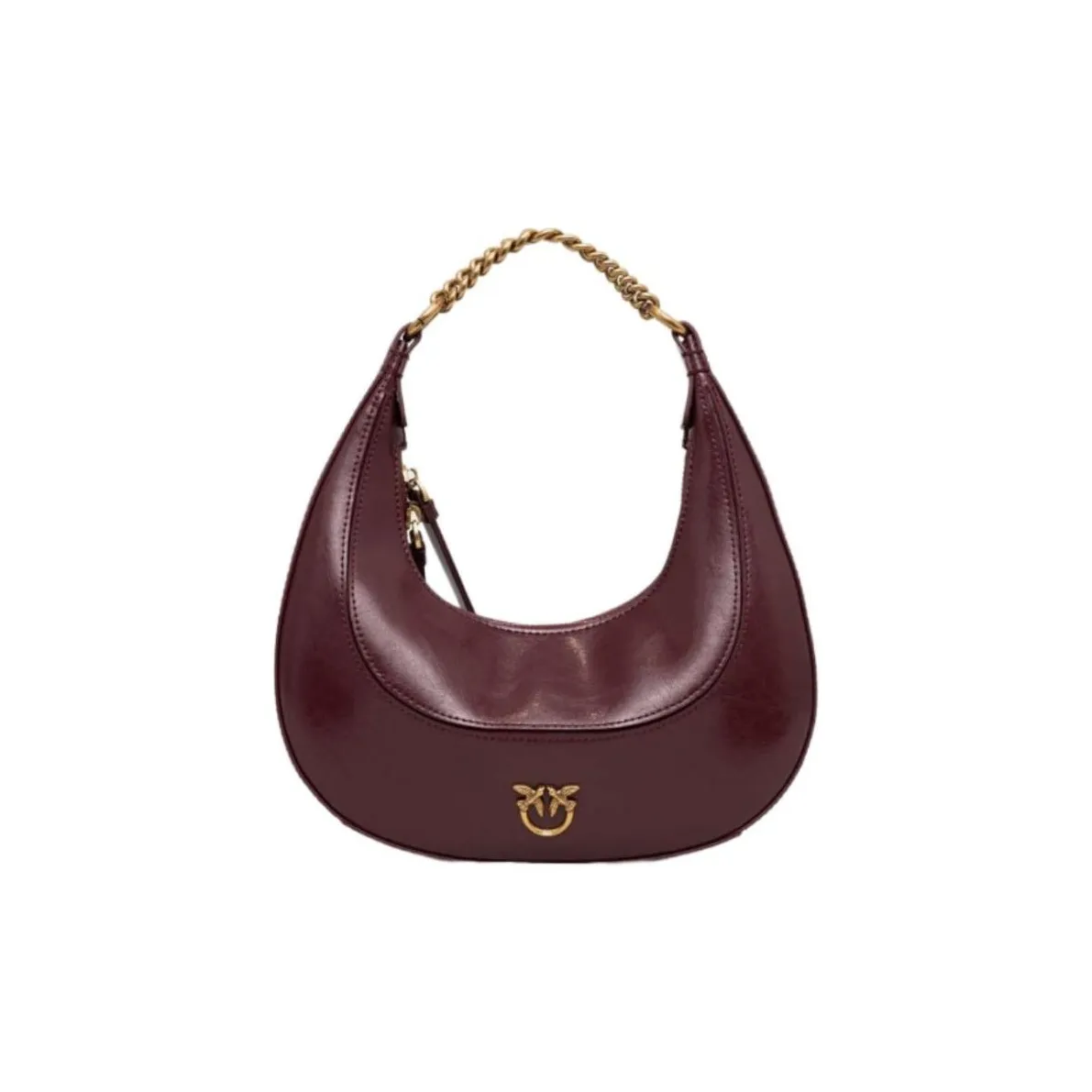 PINKO Сумка из коровьей кожи сумка через плечо мини женская бордовый