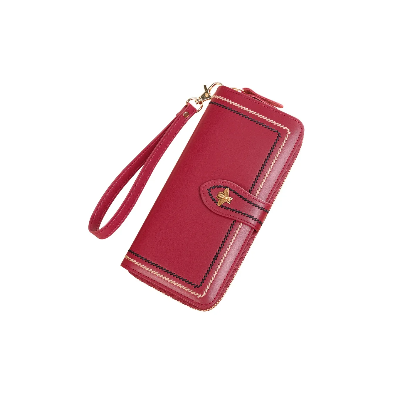 Banyanu Cow Leather Wallet Women's Orange/Peacock Blue/Brown/Antique Yellow/Burgundy/Two Tone Burgundy