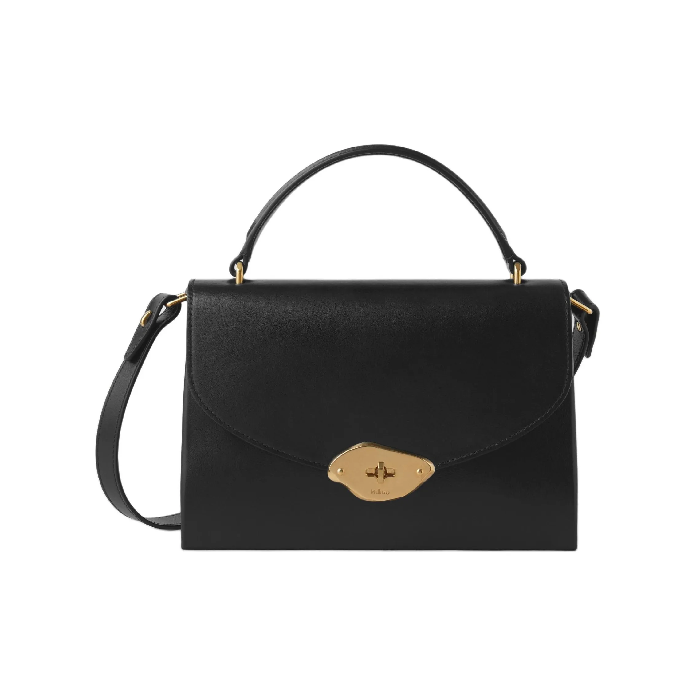 Mulberry Lana Logo Engraved Foldover Top Tote Bag